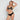 Model wears My Fit Laser Scallop Lace Push Up Bra in BLACK. On body front view
