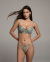 Romilly Push Up Bra in ICEBERG GREEN. Feature shot
