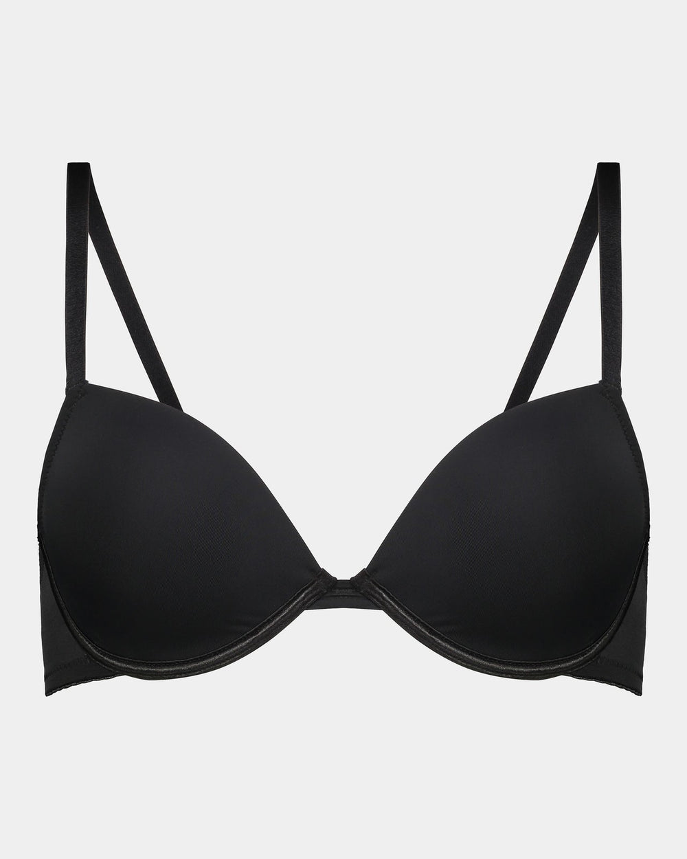 Body Basics Contour Bra in BLACK. Flat lay front view