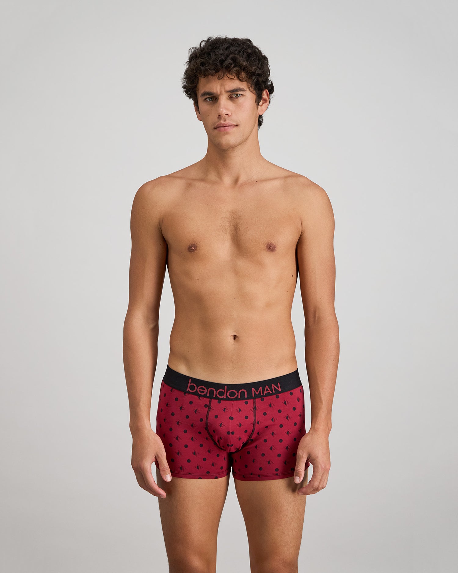 Retros Print Mens Trunk in DISRUPTED SPOT PRINT. Feature shot