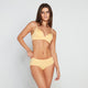 Model wears Simply Seamless Contour Bra in DAFFODIL MARL. On body front view