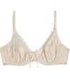 Yvette Underwire Bra in NATURAL. Flat lay front view