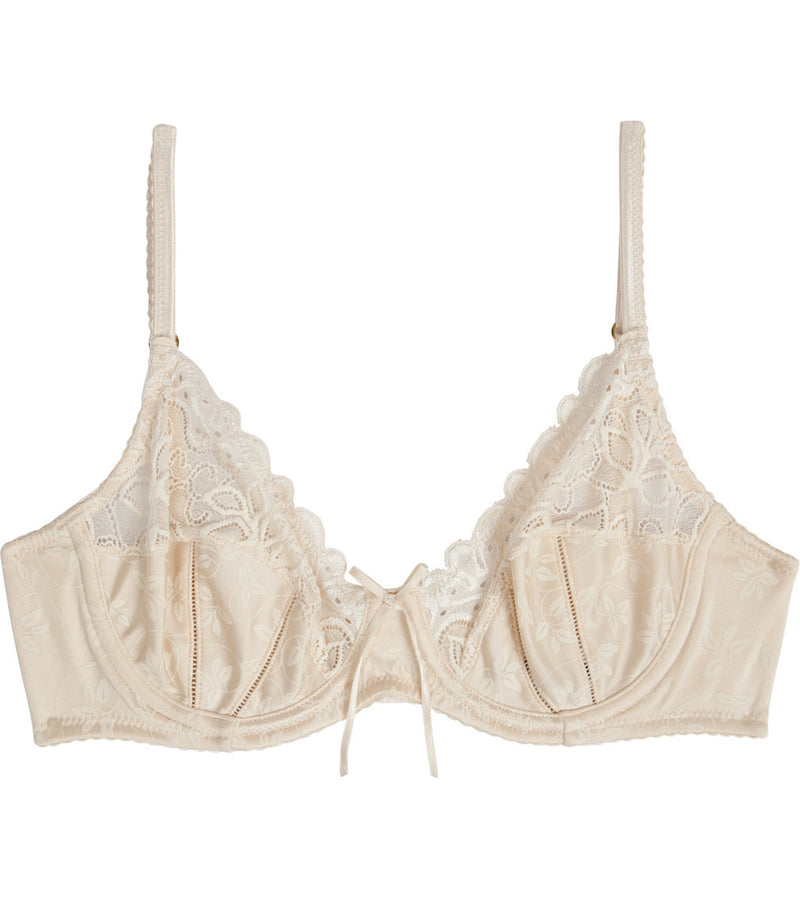Yvette Underwire Bra in NATURAL. Flat lay front view
