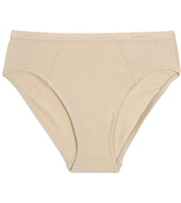 Body Cotton High Cut Brief in NATURAL. Flat lay front view