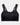 Stamina Wire Free Bra in BLACK. Flat lay front view