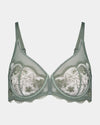 Romilly Underwire Bra in ICEBERG GREEN. Flat lay front view