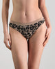 Model wears Seamless Jacquard Thong in LEOPARD LOVER. On body front view