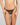 Model wears Romilly Thong in BLACK. On body front view