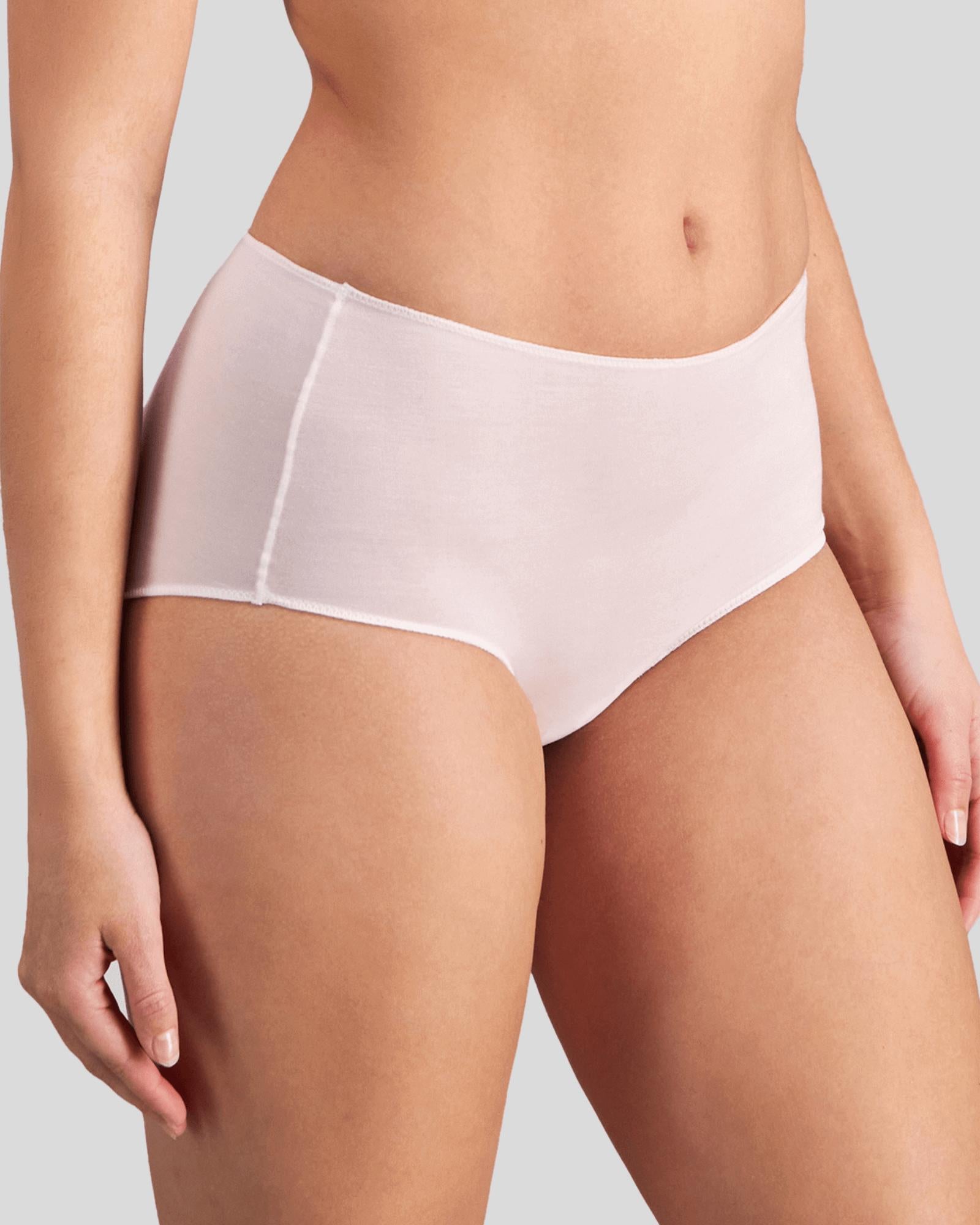 Model wears Au Naturel Full Brief in FESTIVAL BLOOM. On body side view