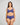 Midnight Express Underwire Bra in BLUE RIBBON. Flat lay back view