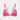 Nikki Wire Free Bra in SHOCKING PINK/WHITE. Flat lay front view