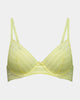 Lola Contour Bra in LEMON MERINGUE. Flat lay front view