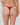 Model wears Clemence Thong in JESTER RED. On body back view