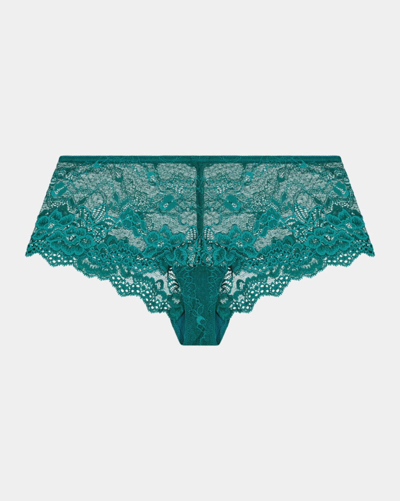 My Fit Lace Brazilian in EVERGLADE. Flat lay front view