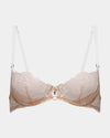 Eros Underwire Bra in SUGAR. Flat lay front view