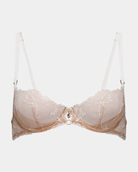 Eros Underwire Bra in SUGAR. Flat lay front view