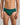 Model wears Bamboo Mens Brief in RAIN FOREST. On body front view