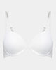 Body Basics Push Up Bra in WHITE. Flat lay front view