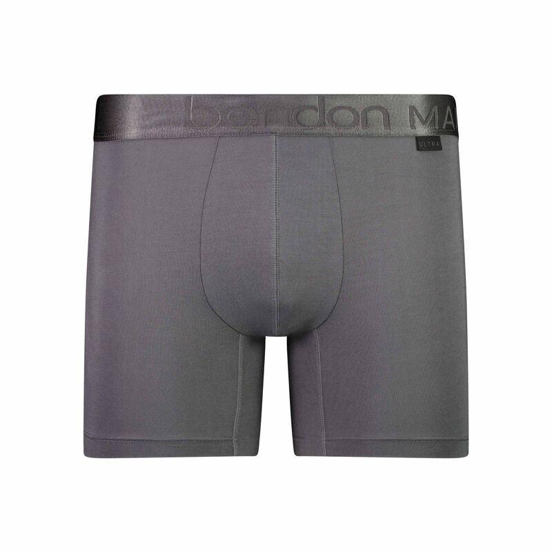 Bamboo Mens Trunk in ASH. Flat lay front view