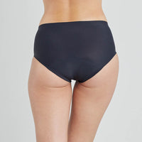 Model wears Flo Heavy Midi in BLACK. On body back view