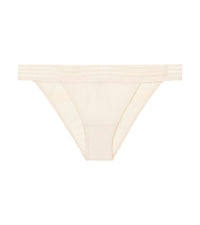 Stripe Elastic & Papertouch Tanga in SILVER PEONY. Flat lay front view
