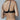 Model wears Stripe Elastic & Papertouch Push Up Bra in BLACK. On body back view