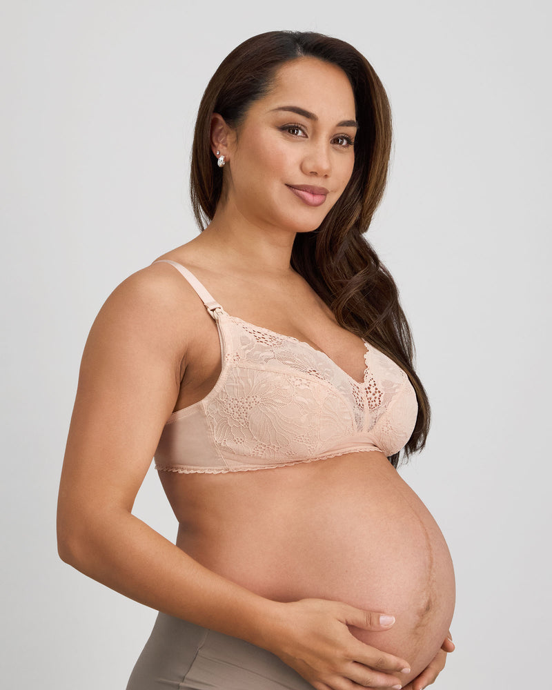 Bendon Nurture Maternity Bra in LATTE. Feature shot