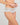 Model wears My Fit Lace Brazilian in OMPHALODES. On body side view