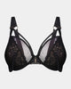 Kika Bohemia Underwire Bra in BLACK. Flat lay front view