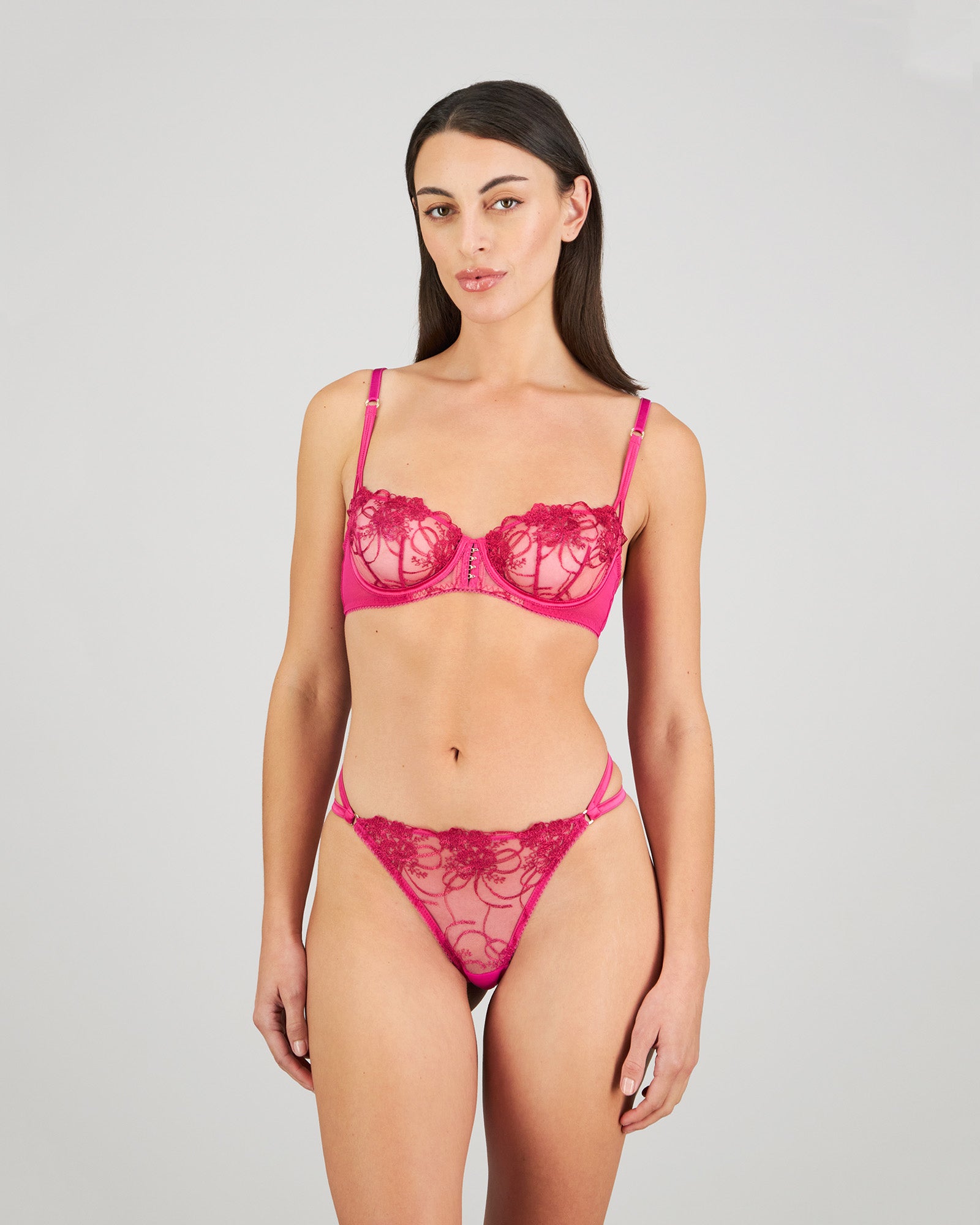 Heritage Bloom Thong in FANTASY FUCHSIA. Feature shot