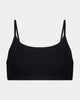 Extra-Ordinary Crop Top in BLACK. Flat lay front view