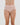 Model wears Cotton And Lace Full Brief in LATTE. On body front view