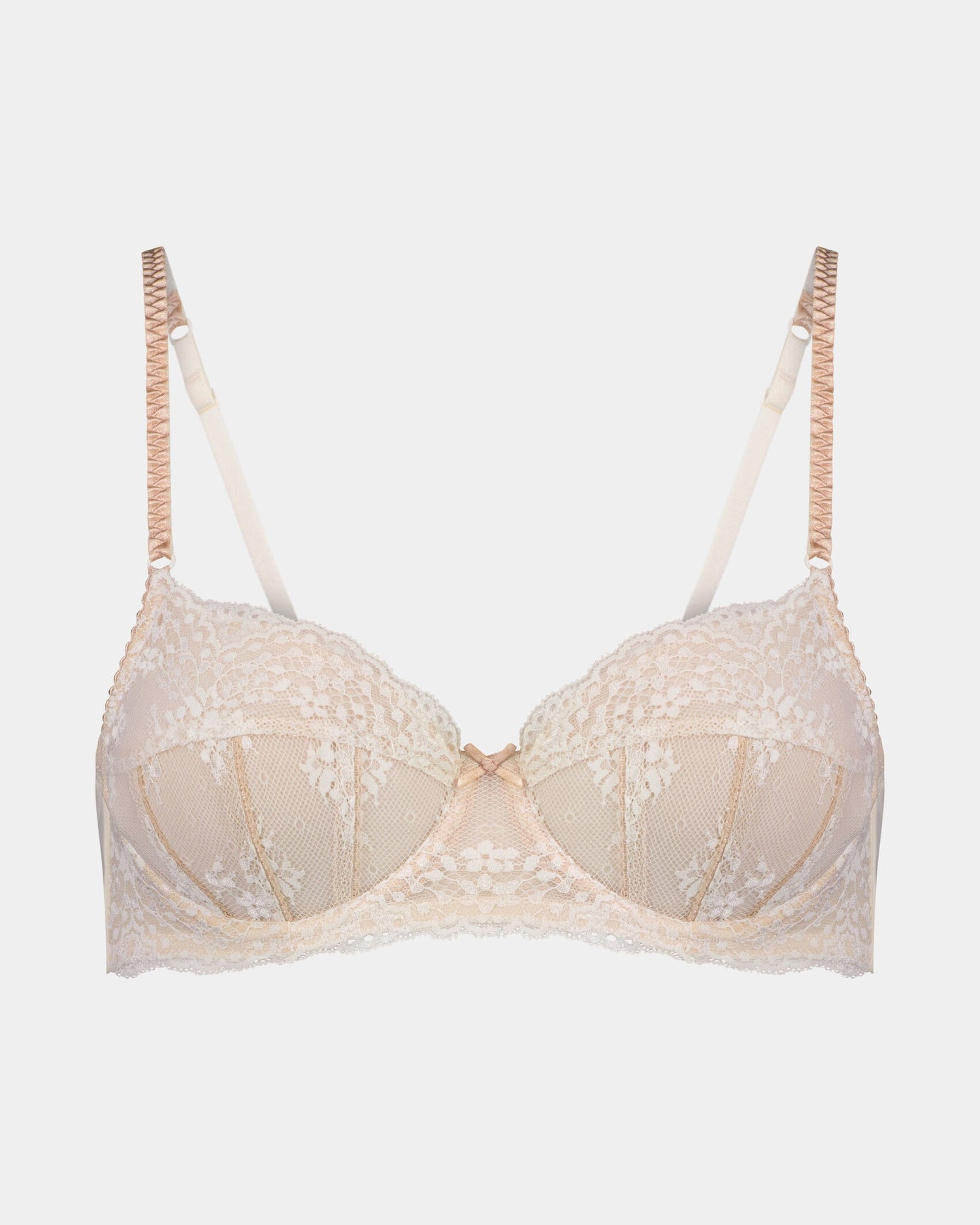 Sofia Underwire Bra in CAMEO. Flat lay front view
