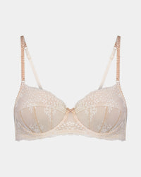 Sofia Underwire Bra in CAMEO. Flat lay front view