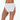 Model wears Body Cotton High Cut Brief in WHITE. On body back view