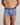 Model wears Retros Print Mens Trunk in OTHELLO PRINT. On body front view