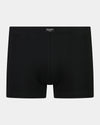 Cotton Stretch Mens Trunk in BLACK. Flat lay front view