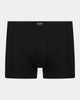 Cotton Stretch Mens Trunk in BLACK. Flat lay front view