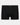 Cotton Stretch Mens Trunk in BLACK. Flat lay front view