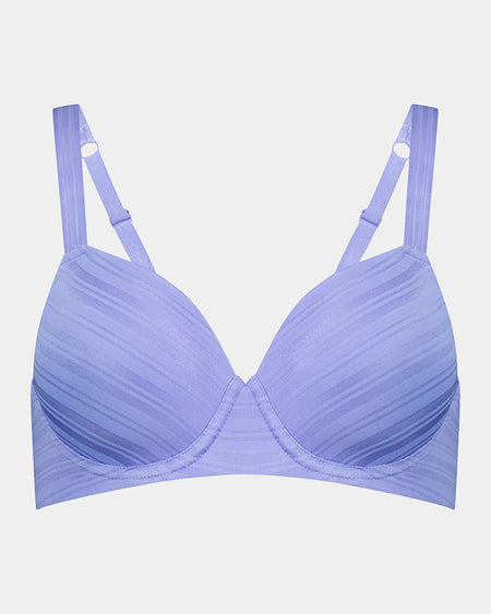 Rita Contour Bra in JACARANDA. Flat lay front view