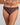 Model wears Vivacious High Cut Brief in PLUM PERFECT/LATTE. On body front view