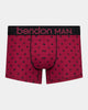 Retros Print Mens Trunk in DISRUPTED SPOT PRINT. Flat lay front view