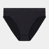 Seamless High Cut Brief in BLACK. Flat lay front view