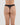 Model wears All Lacey Thong in BLACK. On body back view