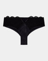 Amara Brazilian Brief in BLACK. Flat lay front view