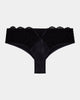 Amara Brazilian Brief in BLACK. Flat lay front view