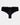 Amara Brazilian Brief in BLACK. Flat lay front view