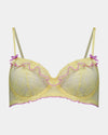 Sundae Underwire Bra in LEMON MERINGUE. Flat lay front view