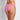 Model wears Clemence Bikini in IBIS ROSE. On body back view