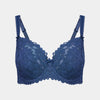 Alice Underwire Bra in BLUE WING TEAL. Flat lay front view